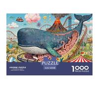 Chaotic Cartoon Funfair Wooden Jigsaw Puzzle Waterproof 1000 Piece Puzzles for Adults Gifts Challenging And Brainteasing Games