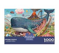 Chaotic Cartoon Funfair Wooden Jigsaw Puzzle Waterproof 1000 Piece Puzzles for Adults Impossible Educational Games
