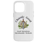 Chaotic Good Good Intentions Questionable Methods, Funny D20 Case for iPhone 14 Pro Max