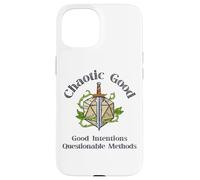 Chaotic Good Good Intentions Questionable Methods, Funny D20 Case for iPhone 15