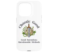 Chaotic Good Good Intentions Questionable Methods, Funny D20 Case for iPhone 15 Pro