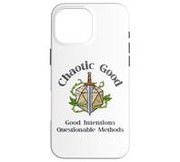 Chaotic Good Good Intentions Questionable Methods, Funny D20 Case for iPhone 16 Pro Max