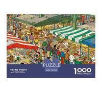 Chaotic London Borough Market Wooden Jigsaw Puzzle Waterproof 1000 Piece Puzzles for Adults Challenging And Brainteasing Games