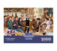 Chaotic Milan Aperitivo Buffet Wooden Jigsaw Puzzle Waterproof 1000 Piece Puzzles for Adults Challenging And Brainteasing Home Decoration