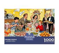 Chaotic Milan Aperitivo Buffet Wooden Jigsaw Puzzle Waterproof 1000 Piece Puzzles for Adults Colourful Educational Games