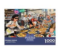 Chaotic Milan Aperitivo Buffet Wooden Jigsaw Puzzle Waterproof 1000 Piece Puzzles for Adults Gifts Colourful Challenging Games