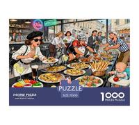 Chaotic Milan Aperitivo Buffet Wooden Jigsaw Puzzle Waterproof 1000 Piece Puzzles for Adults Impossible Home Decoration