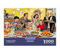 Chaotic Milan Aperitivo Buffet Wooden Jigsaw Puzzle Waterproof 1000 Piece Puzzles for Adults Impossible Challenging Games