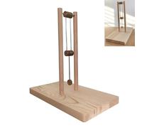 Chaotic Pendulum Sculpture, Wooden Chaos Physics Model, Calming Desk Decor, Scientific Principles Demonstration, Manual DIY Model, for Workspace Classroom Home