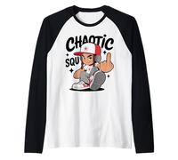 Chaotic Squad Streetwear Urban Style Cartoon Raglan Baseball Tee