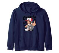 Chaotic Squad Streetwear Urban Style Cartoon Zip Hoodie