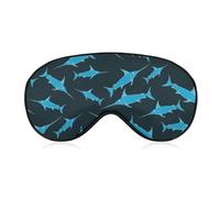 Chaotic Swordfish Ocean Animal Soft Sleep Mask with Adjustable Strap Eye Masks Cover Blocks Light for Women Men