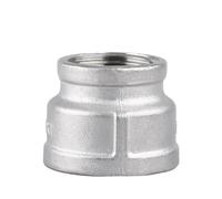 CHAOUYYZ 1/4" 1/2" 3/4" 1" 1-1/4" 1-1/2" 2" Bsp Female to Female Thread Reducer Ss 304 Pipe Fitting Connector Adpater/Color/Dn25 Dn10