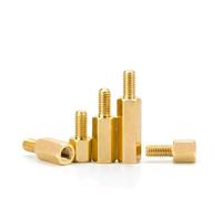 CHAOUYYZ 10/20/50Pcs M2 M2.5/M3 Hexagonal Copper Standoff for PCB Circuit Boards and Computer Motherboards Threaded Support Pillars Screw Bolt/Male E/10Mm_M3 10Pcs