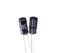 CHAOUYYZ 10Pcs 50V2.2Uf 2.2Uf 50V 4X7Mm 5X11Mm Genuine Plug-in Aluminum Electrolytic Capacitor Volume/4 * 7Mm