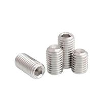CHAOUYYZ 10Pcs/Lot Hex Socket Set Screw Cup Point Stainless Steel M3/M4 M5 M6 M8 Headless Hexagon Socket Screw/8Mm *10Pcs/M3