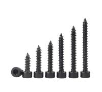 CHAOUYYZ 10Pcs/Lot M3/M3.5 M4 Hex Hexagon Socket Cap Head Self Tapping Screw Carbon Steel Head Screw Black/18Mm *10Pcs/M3