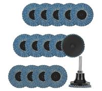 CHAOUYYZ 15 Pieces Flap Grinding Disc Kit 50Mm Sanding Wheels with Disc Pad 40 60 80 120 Grinder Abrasive Discs/120Grit