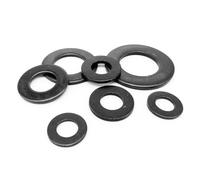 CHAOUYYZ 2/10/50/100Pcs M1.6 M2 M2.5 M3/M3.5 M4 M5 M6 M8 M10 M12 M14 M16 M18 M20 M22 M24 Black Grade 8.8 Steel Flat Washer Plain Gasket Pad/Color/M24 2Pcs