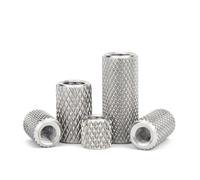 CHAOUYYZ 2/5Pcs Round Knurled Coupling Nut M3-M16 Stainless Steel/Color/D10*M6*10 (5Pcs)