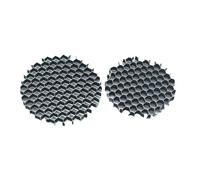 CHAOUYYZ 2Pcs Led Soft Light Shade Hood Downlight Spotlight Round Honeycomb Mesh Cover Blackglaredazzling Light Aluminum/45Mm