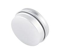 CHAOUYYZ 50/10/5Pcs Empty Silver Aluminum Tins Cans Screw Top Round Candle Spice Tins Cans with Screw Lid Containers 5-150Ml/5Ml 50Pcs