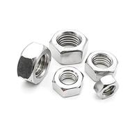 CHAOUYYZ 50/100Pcs* M1 M1.2 M1.4 M1.6 M2 M2.5 M3/M3.5 M4 M5 M6 M8 M10 M12 M16 M20 M24 Din934 Ss 304 Hex Hexagon Nut/50Pcs/M2.5