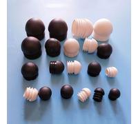 CHAOUYYZ Insert Plugs Plastic Domed 20Pcs Round Blanking End Caps Pipe Tube Floor Protector 13-40Mm/White/19Mm