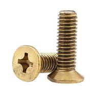 CHAOUYYZ Ts-Screw 10/20/50Pcs,M2 M2.5 M3/M4 M5 M6 Brass Flat Head Screw,Brass Recessed Countersunk Headhine Screws/20Pcs/M4 * 40