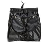 CHAOYI Women's Hip Open Hip Shower Bondage Skirt Faux Leather Tight Skirt-Black,L