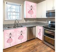 Chaoyilian Dust-Proof Under Sink Curtains,Self-adhesive Cabinet Curtains,Hide Away Small Curtain For Kitchen Cupboard Door,Ventilation,Waterproof,for Home Decor Wall Shoe Shelf Closet