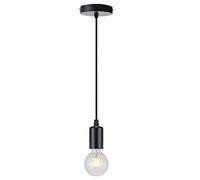 ChaoZan E27 Simple Ceiling Light with 1 Flames,Height Adjustable, Black Retro Pendant Light, Kitchen Lamp, Restaurant Lamps, Dining Room, Bedroom, Cafe, Bar,Corridor, attic, Pendant Lights.