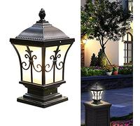 ChaoZan Garden Lights Lamp Post Lantern Outdoor Courtyard Column Light E27 Waterproof Door Pillar Lamps Vintage Rustic Pole Main Gate Villa Terrace