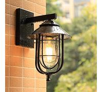 ChaoZan Outdoor Wall Light Die-Cast Aluminum Housing in Black Finish,with Glass Cover,Retro Exterior Wall Light Fixtures Waterproof Porch Light,Courtyard & Garden, Security Design,Outdoor Lighting