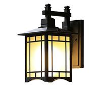 ChaoZan Outdoor Waterproof Wall lamp in Vintage Style - for Courtyard & Garden - Aluminum Material, 230V, for E27 sockets, max.60W, Black Antique Outdoor Light, Terrace, Veranda and Courtyard