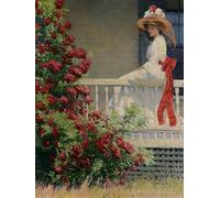 Chaozhirui DIY Cross Stitch Embroidery Kit Lady in The Garden Cross Stitch Kit Famous Oil Painting 11CT Cotton Cross Stitch Kit 40x50cm