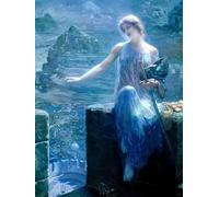 Chaozhirui DIY Cross Stitch Embroidery Kit Night's Watch God of War Cross Stitch Kit Mythical Oil Painting 11CT Cotton Cross Stitch Kit 40x50cm