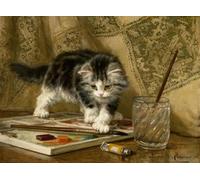 Chaozhirui DIY Cross Stitch Embroidery Kit On The Border Cross Stitch Kit Portrait Oil Painting 11CT Cotton Cross Stitch Kit 40x50cm