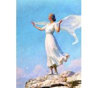 Chaozhirui DIY Cross Stitch Embroidery Kit Romantic Encounter Cross Stitch Kit Famous Oil Painting 11CT Cotton Cross Stitch Kit 40x50cm