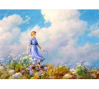 Chaozhirui DIY Cross Stitch Embroidery Kit The King's Sorrows Cross Stitch Kit Famous Oil Painting 11CT Cotton Cross Stitch Kit 40x50cm