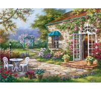 Chaozhirui Easy Pattern Cross Stitch Kit for Adult Beginners, 11CT, Simple and Advanced Crafts, Home Wall Decor, Flower Animal Cat Kitten Vibrant Thread Colors- 40x50cm (Flowers)