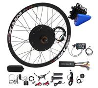 CHAOZHU 72V 3000W 20" 24" 26" 27.5" 29" 700C MTX39 Ebike Rear Wheel Conversion Kits, Dropout 135mm, with 72V 26AH Triangle Battery and Surron Style Full Bar Twist Throttle (26 Inch Rear)