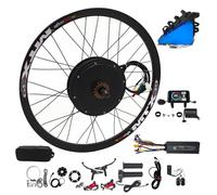 CHAOZHU 72V 3000W 20" 24" 26" 27.5" 29" 700C MTX39 Ebike Rear Wheel Conversion Kits, Dropout 135mm, with 72V 26AH Triangle Battery and Surron Style Full Bar Twist Throttle (700C Rear)