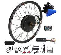CHAOZHU 72V 3000W 20" 24" 26" 27.5" 29" 700C MTX39 Ebike Rear Wheel Conversion Kits, Dropout 135mm, with 72V 26AH Triangle Battery and Surron Style Full Bar Twist Throttle (24 Inch Rear)