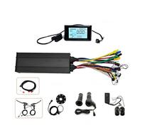 CHAOZHU eBike Complete Control System 48V-72V 2880W-4320W 60A 18MOSFET Sine Ware Intelligent Controller with Display PAS Twist Throttle Alarm (With SW900 Display, Brake Lever)