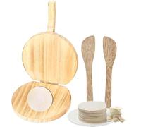 Chapati Maker Quesadilla Maker Wooden Dumpling Press Empanada Press Kitchen Tool, for Homemade Dumpling Wrappers Tortilla Press,for Making Tortillas, Wraps, and Dumplings
