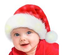 Chapeau de Noël à LED - Chapeau de Noël en peluche douce et lumineuse | Chapeau de Noël classique pour cosplay, chapeau de fête de Noël pour adultes et