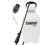 Chapin 20002 Pump Sprayer, 2 Gallon, Lawn and Garden, Hand Pressurized, Anti-Clog Filter, Adjustable Spray Nozzle, Spraying Plants, Watering, Weeds, Fertilizer and Pests, Translucent