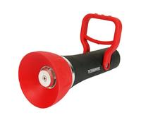 Chapin 4697: Industrial High Flow Firefighter Style Garden Hose Nozzle, Classic Fireman Style Grip Nozzle with Threaded Garden Hose Connection, Adjustable Twist Nozzle, Up to 250 PSI, Red/Black