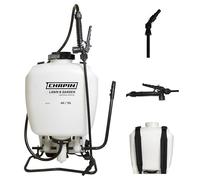 Chapin 60114 4-Gallon Poly Backpack Sprayer with 3-Stage Filtration System for Fertilizers, Herbicides, Weed Killers and Pesticides